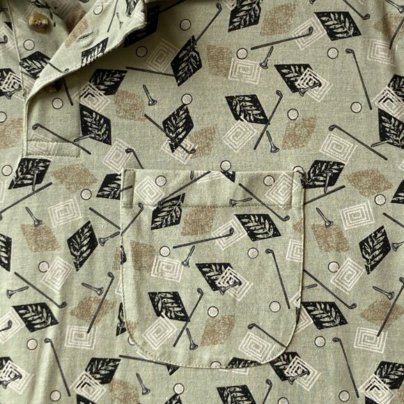 Michael Austin Golf Shirt Mens Size XL Vintage New All Over Print Clubs Ball NWT - Picture 8 of 13